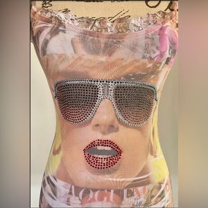Kitschy Y2K Vogue Magazine Spaghetti Strap Tank Top